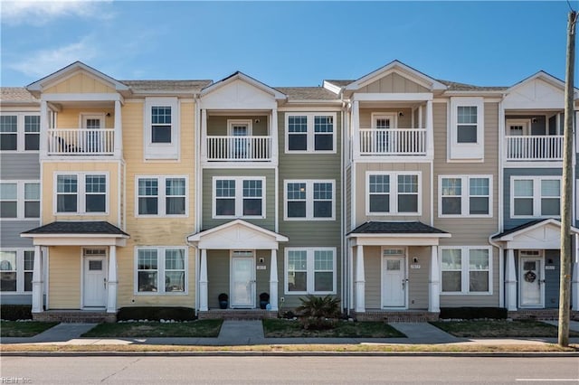 townhome / multi-family property with board and batten siding