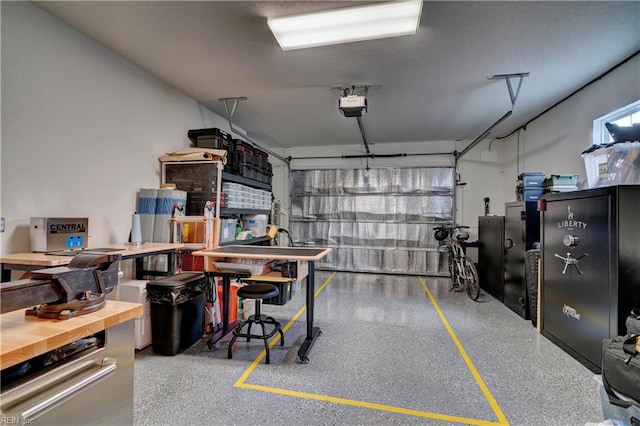 garage featuring a garage door opener
