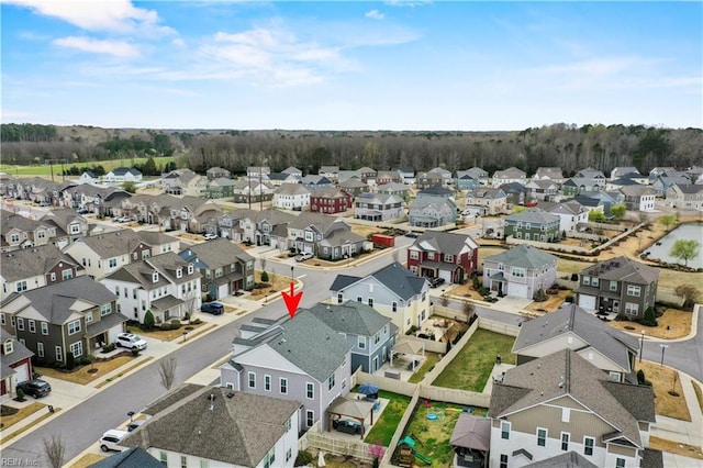 birds eye view of property featuring a residential view