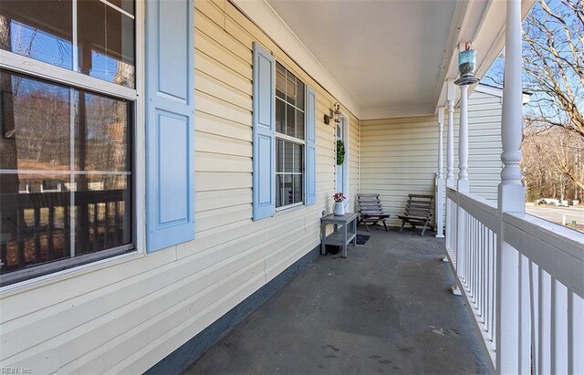 exterior space with covered porch