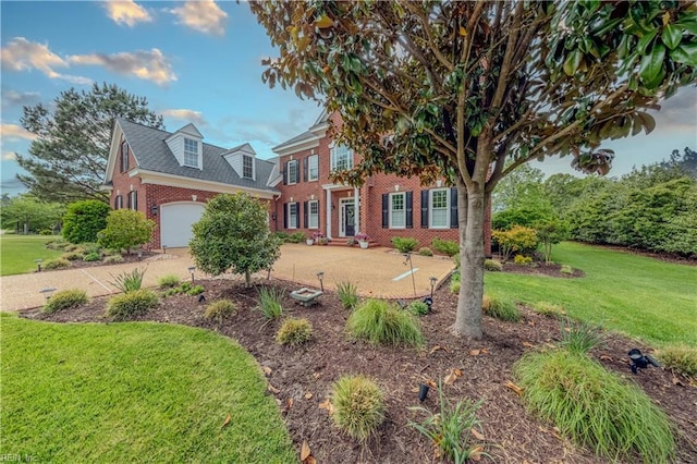 100 Eaglescliffe, Williamsburg, VA 23188 - colonial inspired home with a front yard, brick siding, and a garage