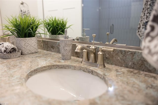 interior details featuring vanity