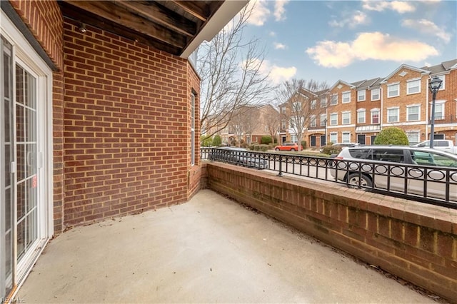 balcony with a residential view