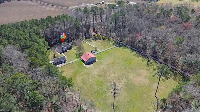 drone / aerial view featuring a rural view