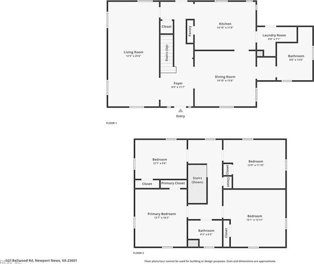 507 Bellwood Rd, Newport News, VA 23601 - floor plan