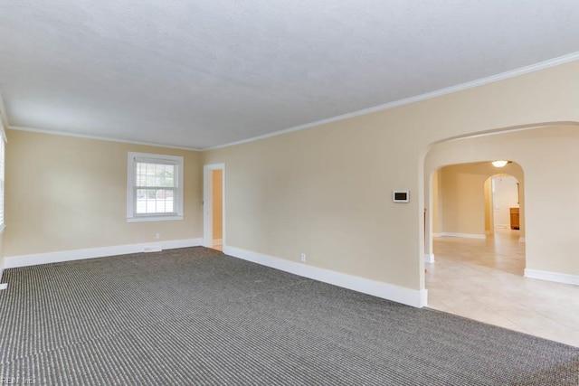 507 Bellwood Rd, Newport News, VA 23601 - spare room featuring baseboards, light carpet, and ornamental molding