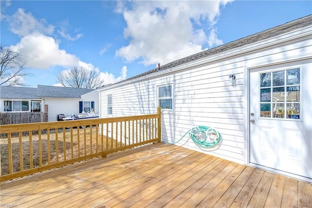 deck with fence