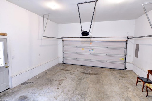 296 Walt Whitman Ave, Newport News, VA 23606 - garage featuring electric panel and a garage door opener