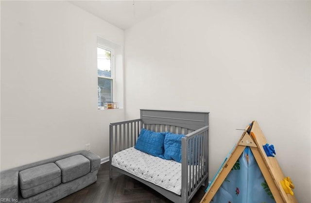 bedroom with baseboards