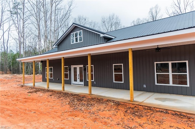 11AC Glass Rd, Hayes, VA 23072 - view of front of property with french doors, ceiling fan, and a patio area
