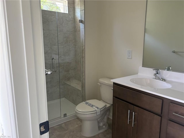 2014 Stanford Ln, Newport News, VA 23608 - full bath featuring toilet, vanity, and a stall shower