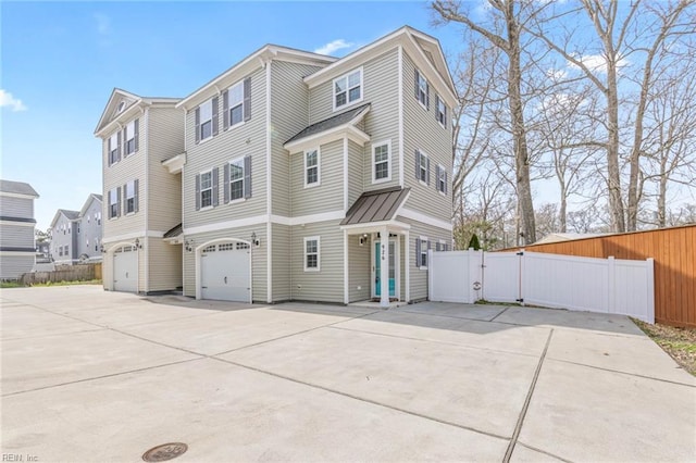 926 13th St, Virginia Beach, VA 23451 - back of house with a gate, concrete driveway, and a garage