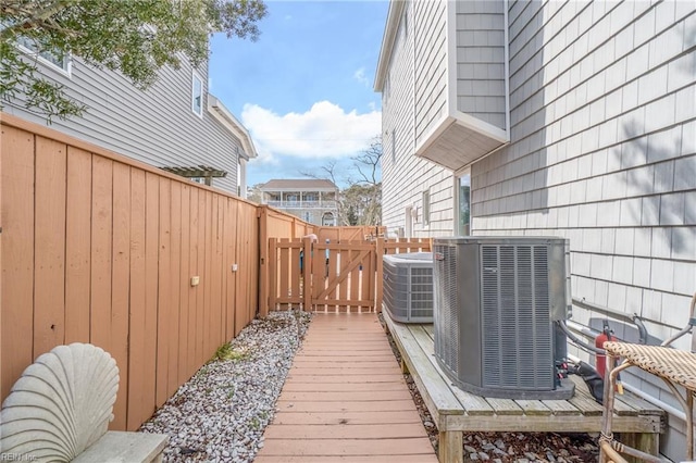832 Surfside Ave, Virginia Beach, VA 23451 - exterior space featuring a fenced backyard and central air condition unit