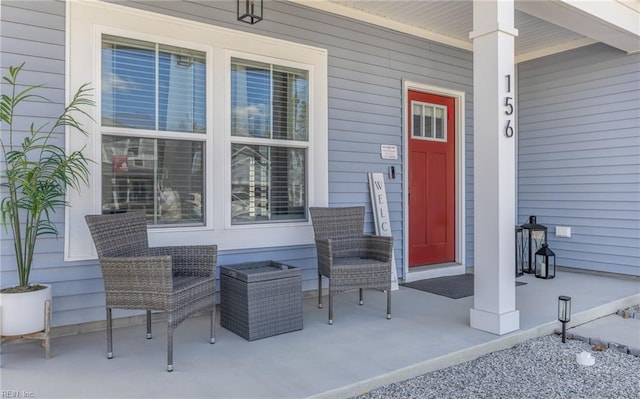 entrance to property with covered porch