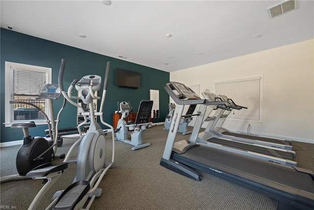 303 Cathedral St, Smithfield, VA 23430 - gym with carpet floors and baseboards
