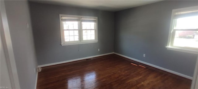 1116 Faubus Dr, Newport News, VA 23605 - unfurnished room with baseboards and dark wood-style floors