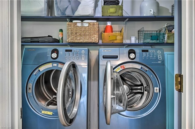 38 Callis Ln, Deltaville, VA 23043 - washroom with washing machine and dryer and laundry area