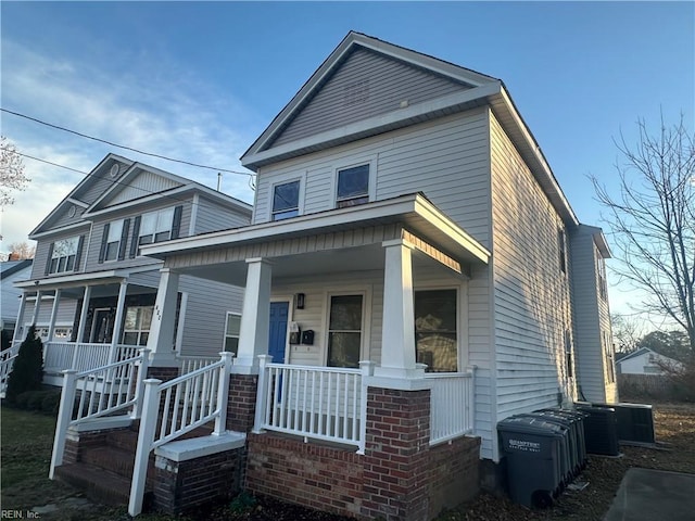 422 Homestead Ave, Hampton, VA 23661 - view of front of property featuring cooling unit and a porch