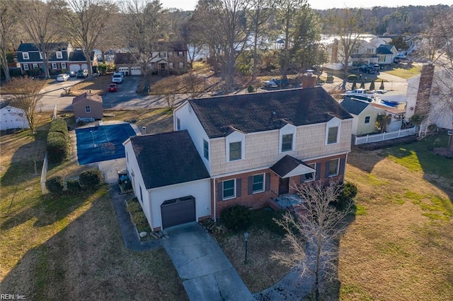 127 Freemoor Dr, Poquoson, VA 23662 - birds eye view of property with a residential view