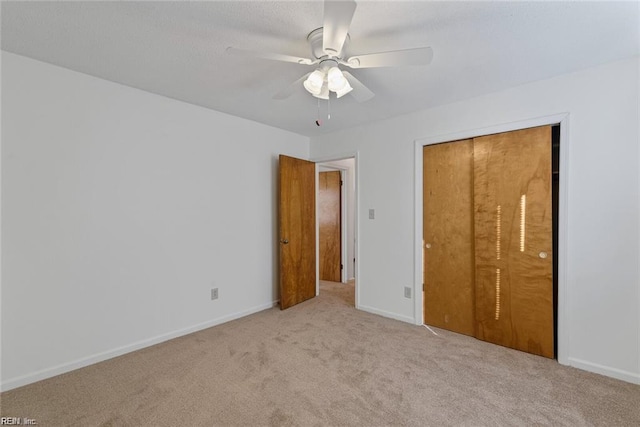 127 Freemoor Dr, Poquoson, VA 23662 - unfurnished bedroom featuring carpet floors, a closet, baseboards, and ceiling fan
