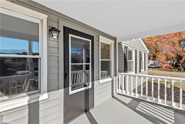 balcony with covered porch