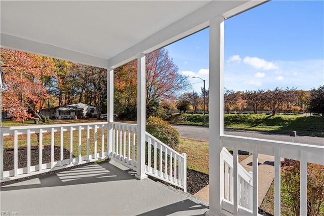balcony with covered porch