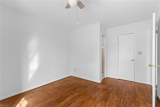 724 Oleander Cir, Virginia Beach, VA 23464 - unfurnished room featuring baseboards, wood finished floors, and a ceiling fan