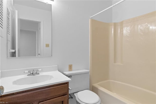 724 Oleander Cir, Virginia Beach, VA 23464 - bathroom with toilet, vanity, and shower / washtub combination