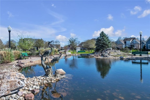 view of water feature