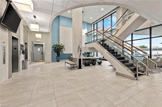 lobby featuring stairway