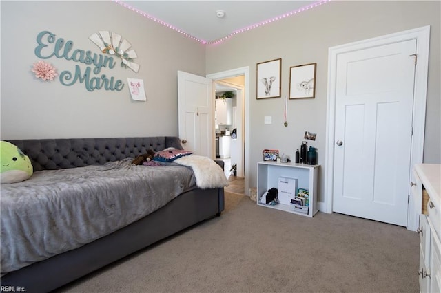 view of carpeted bedroom