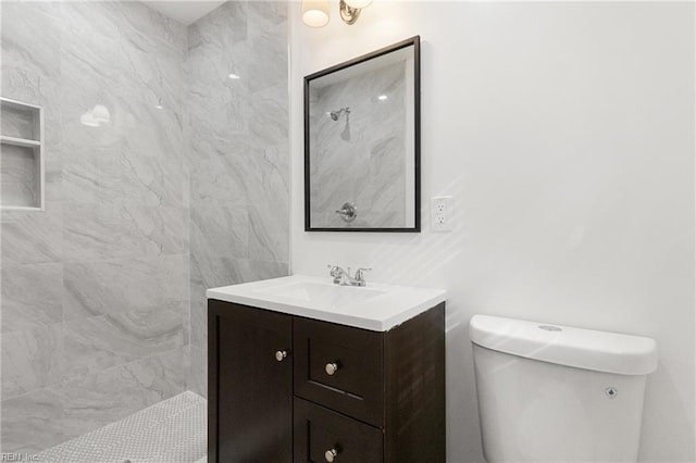 111 Garrett Dr, Hampton, VA 23669 - full bath featuring toilet, tiled shower, and vanity