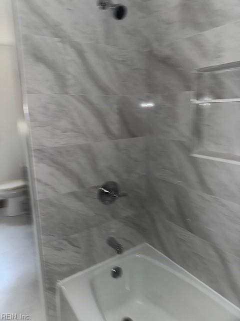 111 Garrett Dr, Hampton, VA 23669 - full bathroom with toilet and bathtub / shower combination