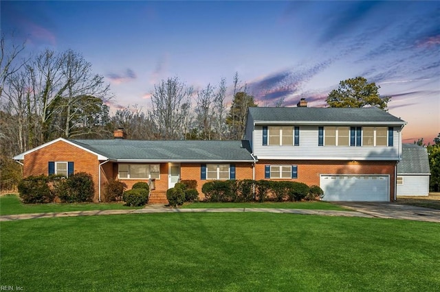 3601 Seaford Rd, Seaford, VA 23696 - view of front facade featuring brick siding, driveway, and a yard