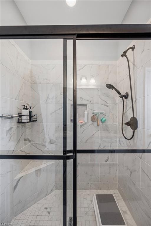 full bathroom with a stall shower