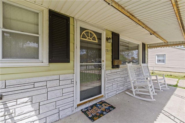 1917 Kensington Dr, Hampton, VA 23663 - doorway to property with a porch