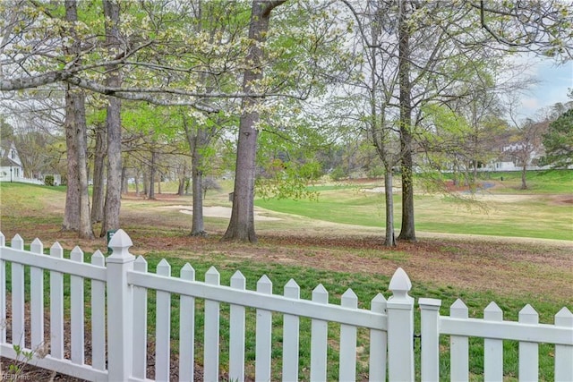 view of yard with a fenced front yard