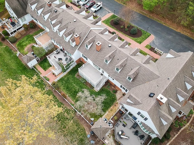 aerial view with a residential view