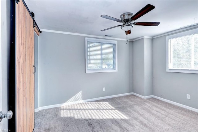 1413 Seward Dr, Hampton, VA 23663 - unfurnished room with carpet flooring, ornamental molding, baseboards, and visible vents