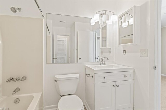 3955 Palomino Dr Unit 201, Newport News, VA 23602 - full bath featuring shower / tub combination, visible vents, toilet, and vanity