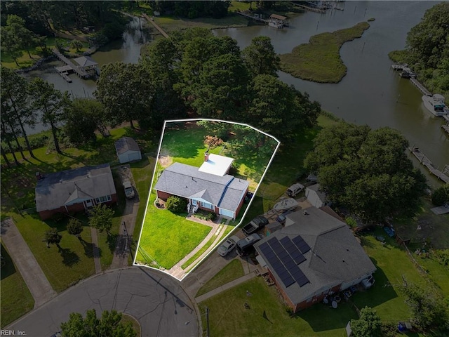 8084 Lynnbrook Dr, Norfolk, VA 23518 - view of property location featuring a nearby body of water and property parcel outlined
