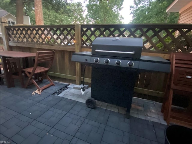 view of patio featuring grilling area