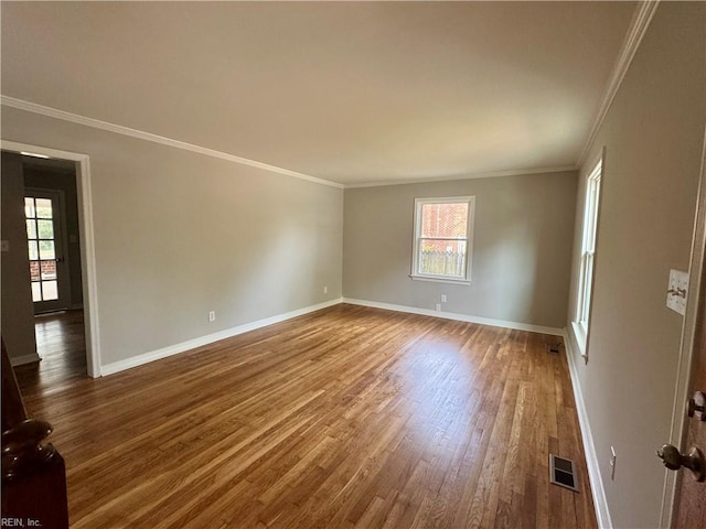 97 Waterview Dr, Newport News, VA 23608 - spare room with wood finished floors, ornamental molding, baseboards, and visible vents
