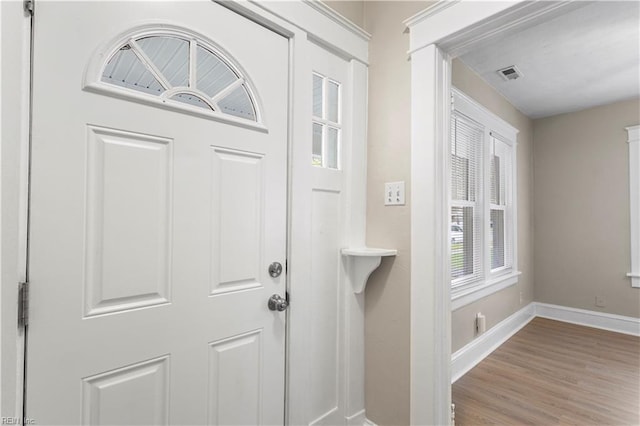 2916 Somme Ave, Norfolk, VA 23509 - foyer entrance with baseboards and wood finished floors