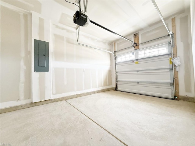 1541 Waltham Ln, Newport News, VA 23608 - garage featuring electric panel and a garage door opener