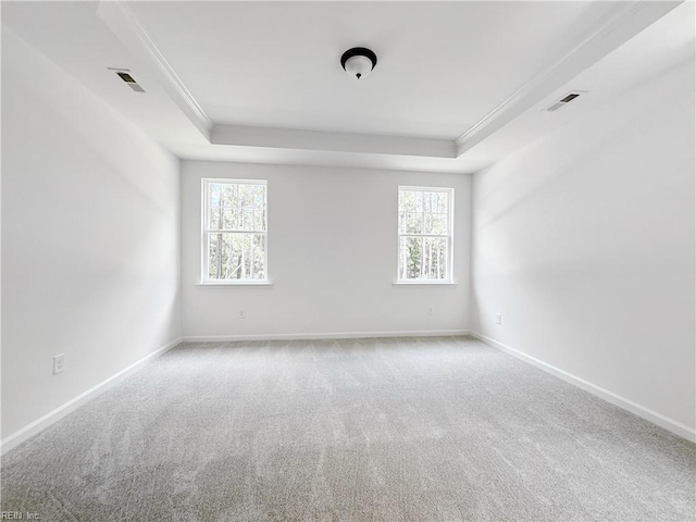1541 Waltham Ln, Newport News, VA 23608 - carpeted empty room with a tray ceiling and crown molding