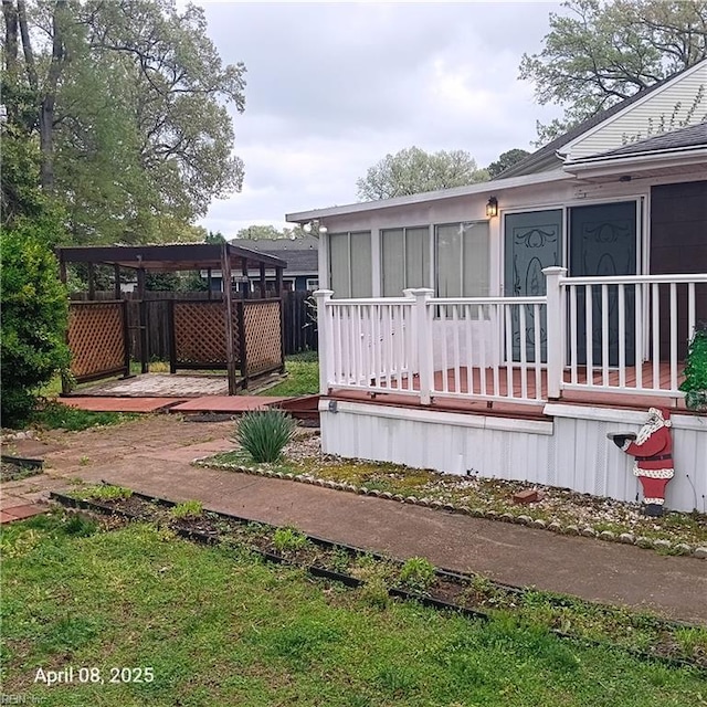 view of wooden deck