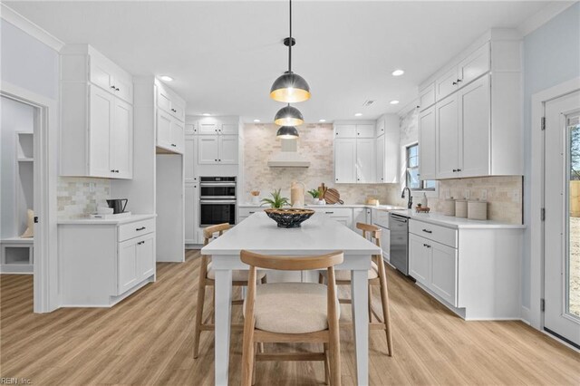 3545 Winston Ave, Virginia Beach, VA 23456 - kitchen with white cabinets, light countertops, and appliances with stainless steel finishes