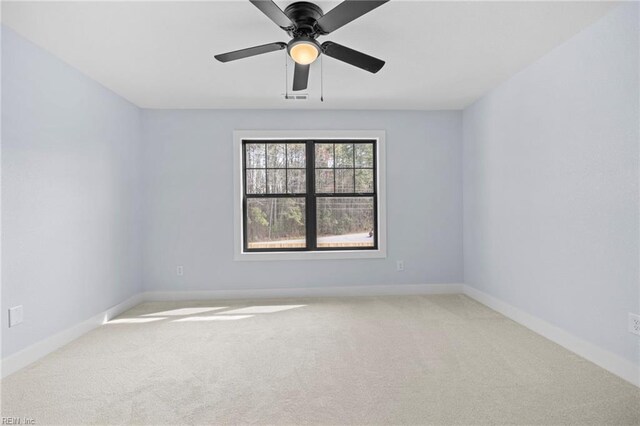 3545 Winston Ave, Virginia Beach, VA 23456 - carpeted empty room with visible vents, baseboards, and a ceiling fan