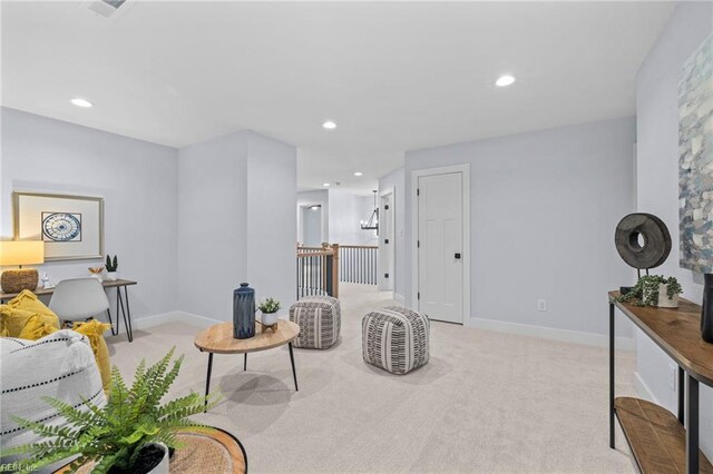 3545 Winston Ave, Virginia Beach, VA 23456 - carpeted living room featuring recessed lighting, visible vents, and baseboards